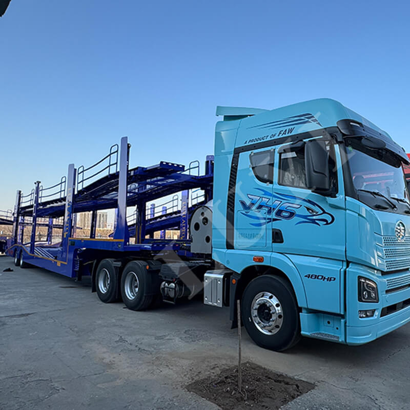 物流ニーズに的確にお応えします！ Luyi 8台運搬車セミトレーラーがモザンビークに納入