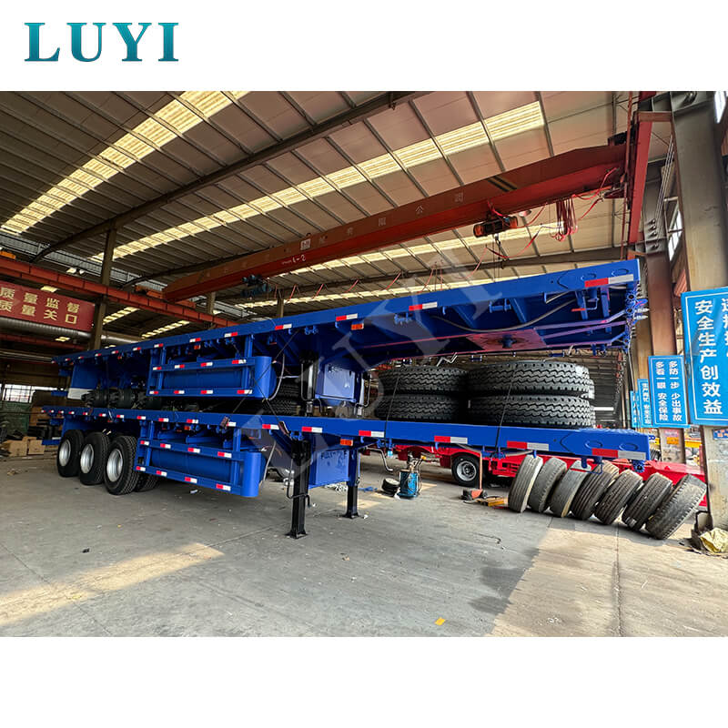 3 アクスル 4 フィート 50 トン フラットベッド セミ トレーラー販売用