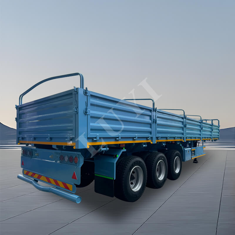 3軸60トンドライバルク貨物ステークセミトレーラー