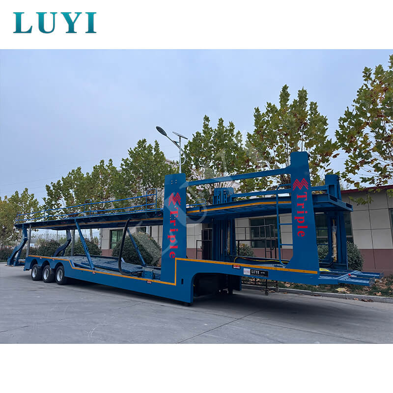 3軸自動車輸送セミトレーラー、17メートルコンテナトレーラー