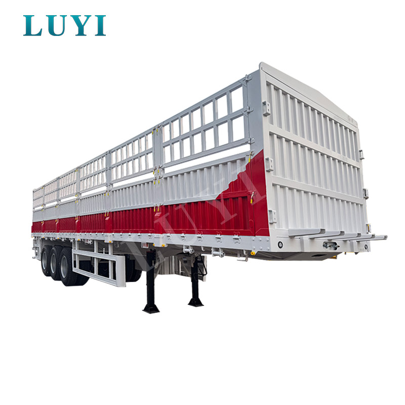バルク貨物 60 トン用の 3 軸フェンス半トレーラー