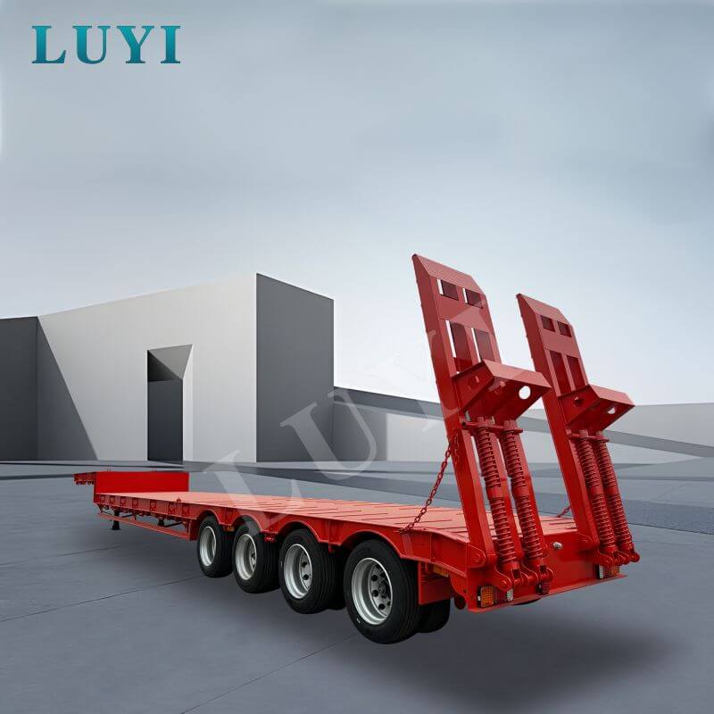 4軸60トングースネックローベッドセミトレーラー
