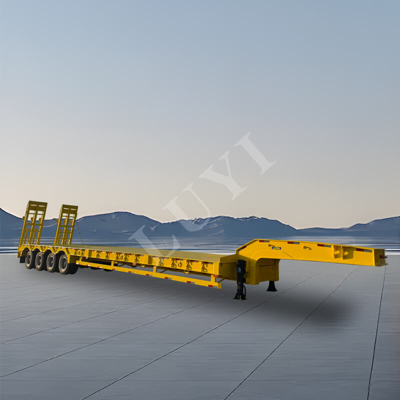 4 軸 80 トン カスタマイズされたグースネック ローボーイ トレーラー