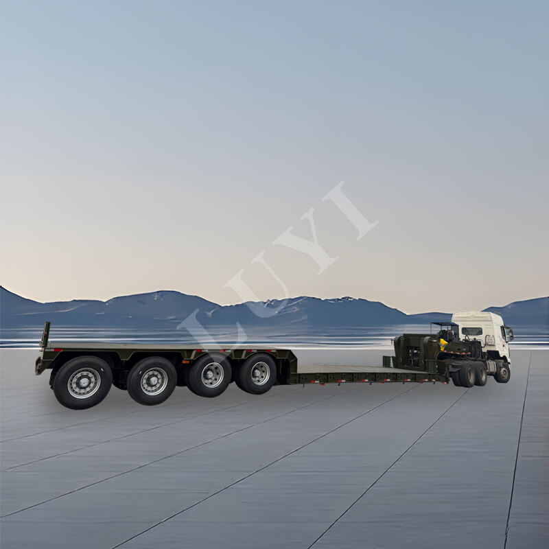 4 軸取り外し可能なグースネック 150 トン低床トラック トレーラー