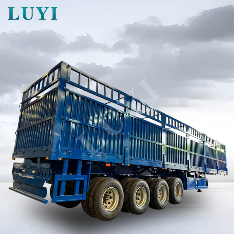 4軸サイドティッピングステークセミトレーラー