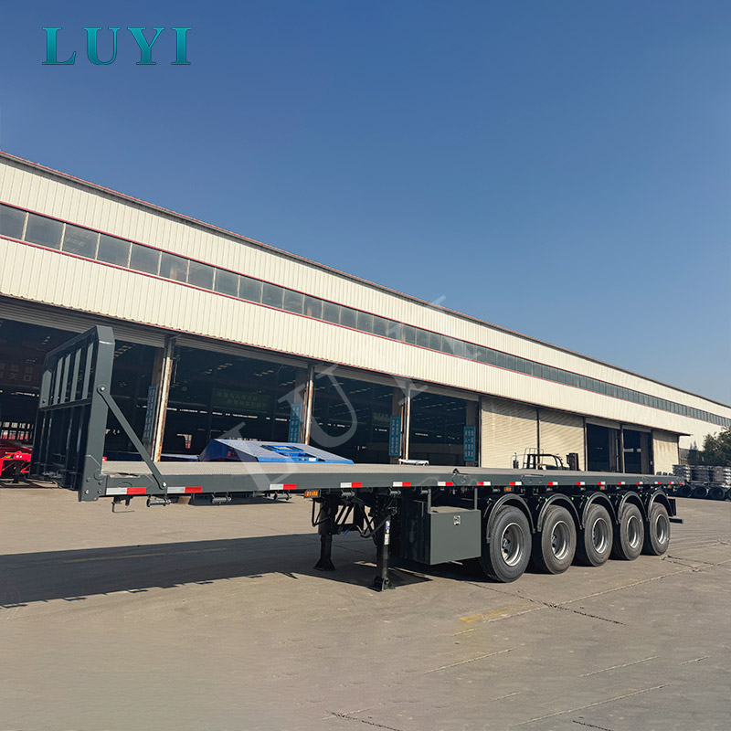 5 車軸 20 フィート 40 フィート コンテナ トレーラー フラット ベッド フラットベッド セミ トレーラー