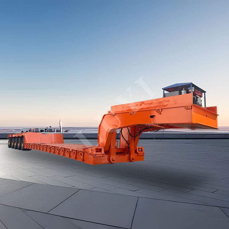 5軸取り外し可能なグースネックローボーイセミトレーラー