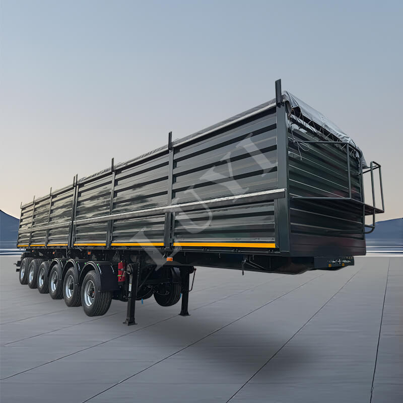 6 車軸 100 トン積載量カスタマイズされたサイドウォール セミ トレーラー