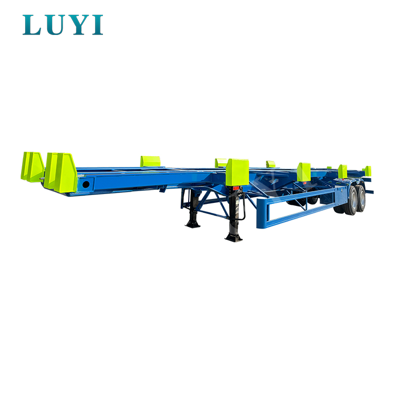 60トンドックコンテナ輸送スケルトンセミトレーラー