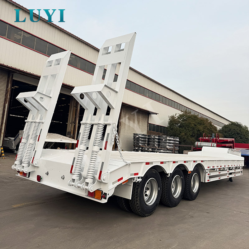 80 トン ローボーイ グースネック ローベッド ローベッド セミトラック トレーラー