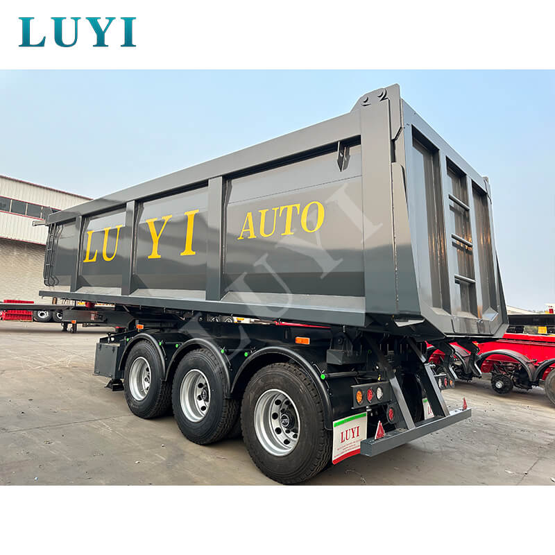 高品質 3 軸後傾油圧セミトレーラー