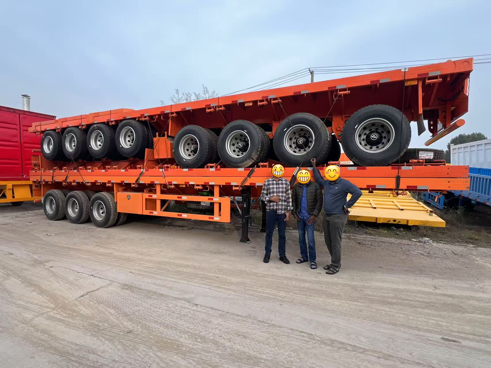 LUYI がタンザニアの物流クライアントの 3 台の平床トレーラーによる地域貨物輸送のアップグレードをどのように支援したか