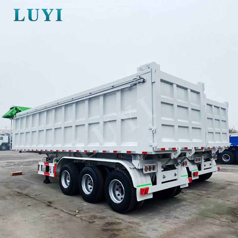 LUYI 3 軸 80-100 トン後部転倒ダンプ セミトレーラー