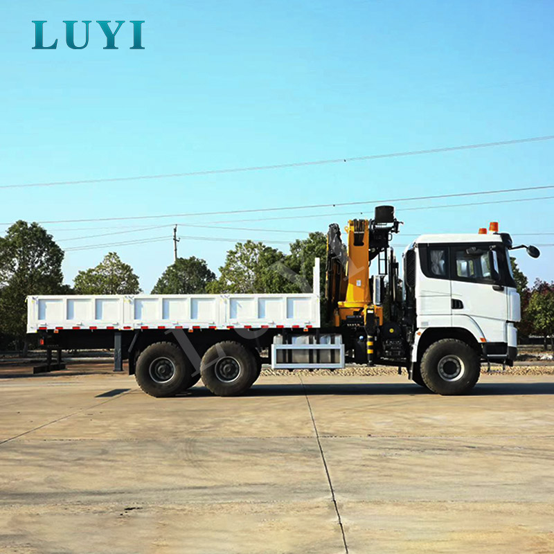 Shacman 4 軸ステアリング ナックル ブーム クレーン トラック 25 トン CE 建設証明書