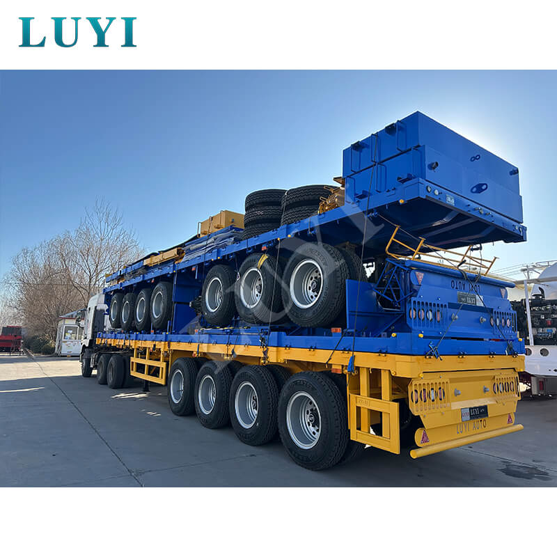 3軸40フィート平床コンテナセミトレーラー