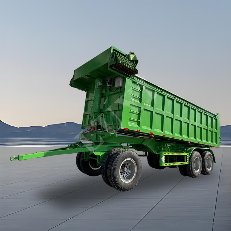 2 軸長方形 30/50 立方体後部荷降ろしセミトレーラー